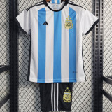 2022/23 Argentina Home Kids Soccer Jersey (3 Stars 3星)