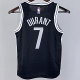 Nets DURANT #7 Bkacl Kids NBA Jersey 热压