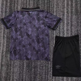 1990 England Black Kids Retro Soccer Jersey