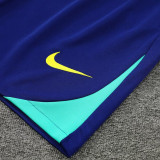 2025 Brazil Sapphire Blue Vest Training Jersey(A Set)
