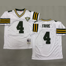 FAVRE #4 Men's Green Bay Packers Retro NFL Jersey 包装工
