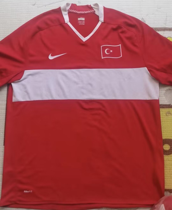 2008 Turkey Away Red Retro Retro Jersey
