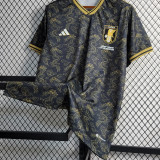 2023 Japan Black With Gold Dragon Fans Soccer Jersey