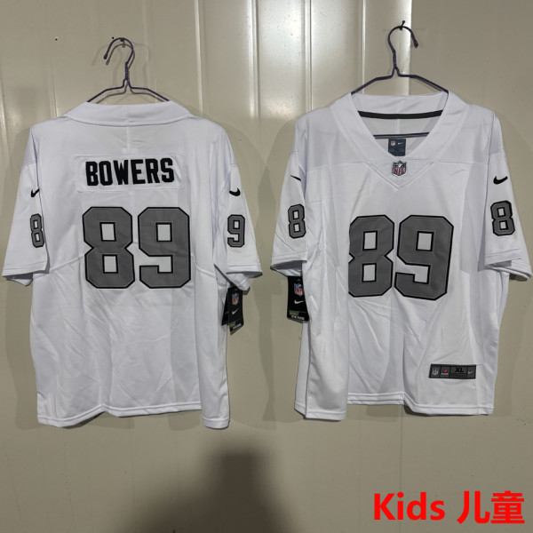 BOWERS #89 Las Vegas Raiders Kids NFL Jersey 突袭者