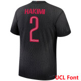 2025/26 PSG 1:1 Quality 4th Black Grey Fans Soccer Jersey