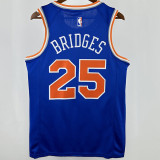2025 NY Knicks BRIDGES  #25 Blue City Edition NBA Jerseys