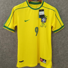 1998 Brazil Home Yellow Retro Fans Soccer Jersey (No small fonts on the chest)