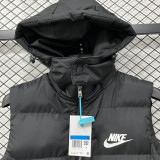 2026/27 NK Black Cotton Vest Jacket J5503 黑色带帽