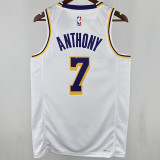 2025 Lakers ANTHONY #7 White NBA Jerseys 热压