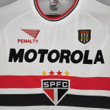 2000 Sao Paulo Home White Retro Soccer Jersey