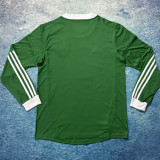 2012 Germany Away Green Retro Long Sleeve Soccer Jersey