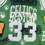 1985/86 Celtics BIRD #33 Green  Retro NBA Jerseys 热压