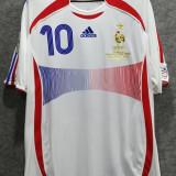 2006 France Away White Retro Soccer Jersey