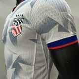 2025/26 U.S Home White Player Version Soccer Jersey 带星