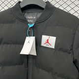 2026/27 Jordan Flight Black Baseball Cotton Windbreaker Jacket BQ7706  红标