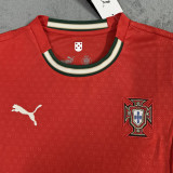 2025/26 Portugal Home Red Women Soccer Jersey 女