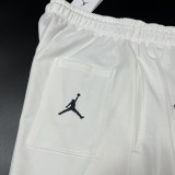 2025 Jordan White Pure Cotton Fabric Casual Short Pants M005