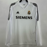 2005/06 RM White Home Retro Long Sleeve Soccer Jersey