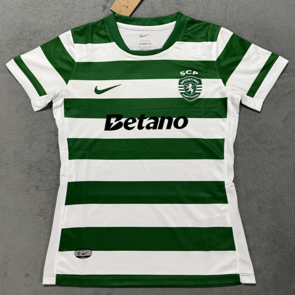 2025/26 Sporting Lisbon Home Women Soccer Jersey 女 里斯本