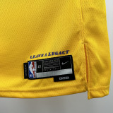 2025 Lakers KNECHT#4 Yellow NBA Jerseys