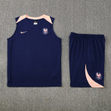 2026/27 France Sapphire Blue Vest Training Jersey(A Set)