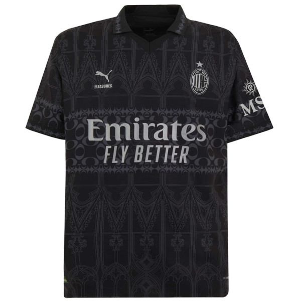 2023/24 AC Milan x PUMA x Pleasures 1:1 Quality 4Th Black Fans Soccer Jersey