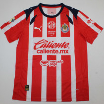 2025/26 Chivas Home Red White Fans Soccer Jersey