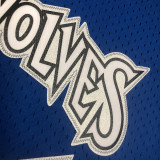 2003/04 Timberwolves GARNETT #21 Retro Blue NBA Jerseys热压
