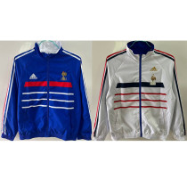 1998 France Blue And White Retro Reversible Windbreaker 双面