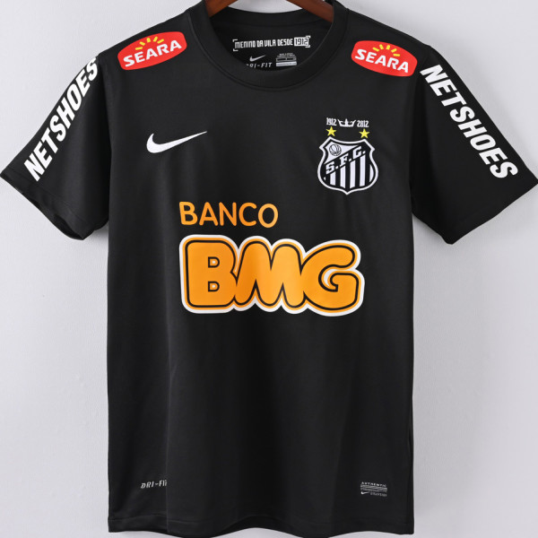 2012/13 Santos Black Retro Soccer Jersey