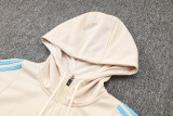 2025 Argentina Rice White Hoody Zipper Jacket
