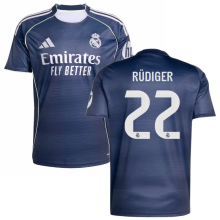 RÜDIGER #22 RM 1:1 Quality Away Fans Soccer Jersey 2025/26（UCL Font) ★★