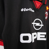 1997/98 AC Milan Away Black Retro Soccer Jersey