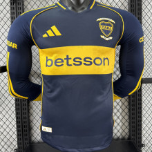 2025/26 Boca 120th Anniversary Edition Player Version Long Sleeve Jersey 有背下广告