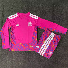 2026/27 Mexico Red Goalkeeper kids Long Sleever Jersey 长袖童装