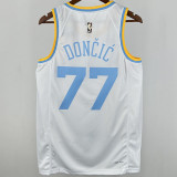 Lakers DONCIC #77 White Retro NBA Jerseys