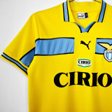 1998/1999 Lazio Yellow Retro Soccer Jersey