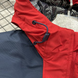 2025 PSG Jordan Cotton Thickened warm Blue White Outdoor Jacket #P7加棉冲锋衣