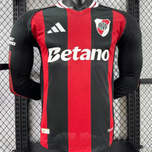 2025/26 River Plate Away Player Version Long Sleeve Jersey  长袖胸前广告