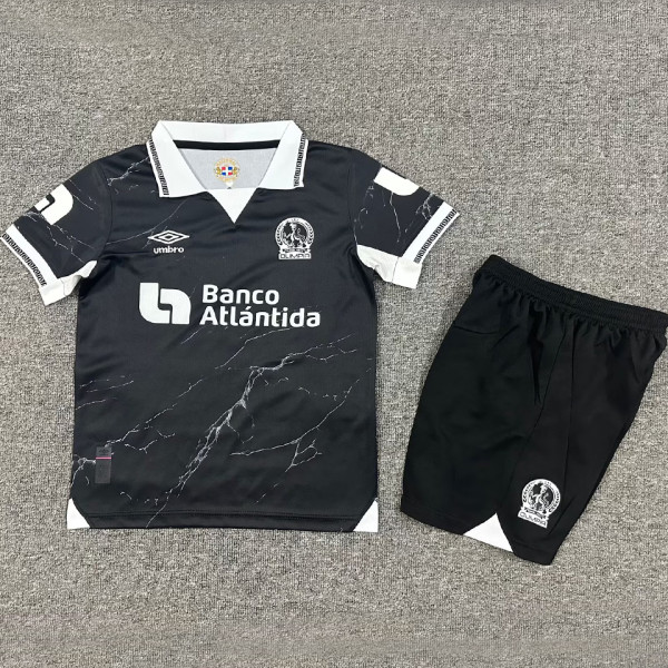 2025/26 CD Olimpia Third Black Kids Soccer Jersey 洪甲奥林匹亚