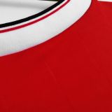 1983 M Utd  Home Red Retro Long Sleeve Soccer Jersey
