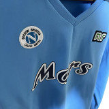 1988/89 Napoli Home Blue Retro Long Sleeve Soccer Jersey
