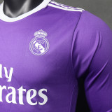 2016/17 RM Purple Away Retro Player Version Long Sleeve Soccer Jersey  球员版