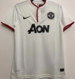 2013/14 M Utd Away White Retro Soccer Jersey