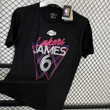 2025 Lakers JAMES #6 Black High Quality Casual T-Shirt  T163