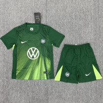 2025/26 Wolfsburg Home Green Kids Soccer Jersey