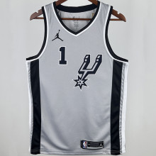 2021 Spurs WEMBANYAMA #1 Grey NBA Jerseys