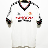1982/83 M Utd Away White Retro Soccer Jersey