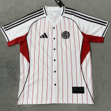 2025/26 River Plate White Baseball T-Shirt