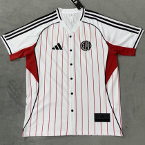 2025/26 River Plate White Baseball T-Shirt